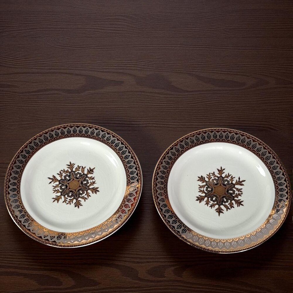 San Marco Snowflake 8" salad plate Set of Two
